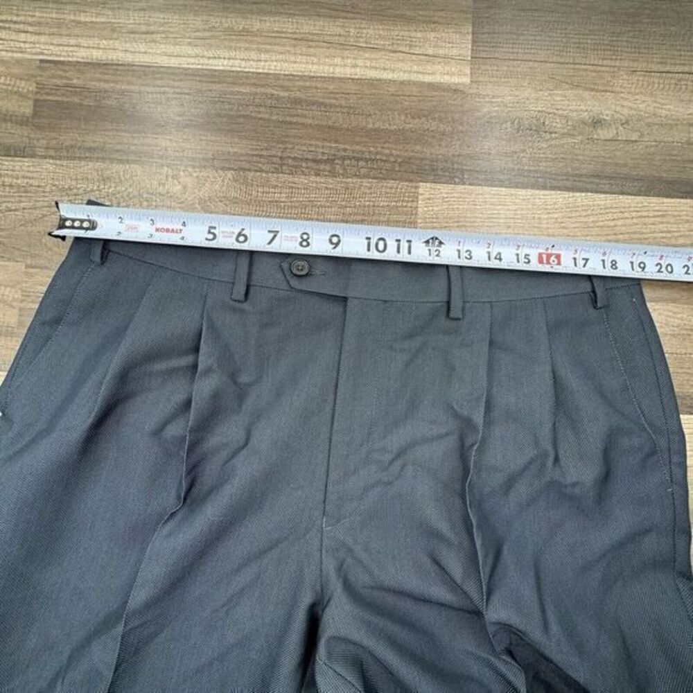 Ralph Ralph Lauren Pants Mens 38x30 Gray Pleat Front Straight Dress Polka Dot‎ - Picture 3 of 5